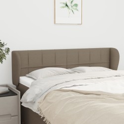 vidaXL Kopfteil mit Ohren Taupe 147x23x78/88 cm Stoff