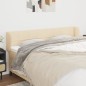 vidaXL Kopfteil mit Ohren Creme 203x23x78/88 cm Stoff vidaXL Kopfteil mit Ohren Creme 203x23x78/88 cm Stoff