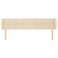 vidaXL Kopfteil mit Ohren Creme 203x23x78/88 cm Stoff vidaXL Kopfteil mit Ohren Creme 203x23x78/88 cm Stoff