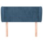 vidaXL Kopfteil mit Ohren Dunkelblau 103x23x78/88 cm Samt