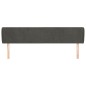 vidaXL Kopfteil mit Ohren Dunkelgrau 163x23x78/88 cm Samt vidaXL Kopfteil mit Ohren Dunkelgrau 163x23x78/88 cm Samt
