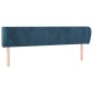 vidaXL Kopfteil mit Ohren Dunkelblau 203x23x78/88 cm Samt vidaXL Kopfteil mit Ohren Dunkelblau 203x23x78/88 cm Samt