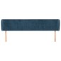 vidaXL Kopfteil mit Ohren Dunkelblau 203x23x78/88 cm Samt vidaXL Kopfteil mit Ohren Dunkelblau 203x23x78/88 cm Samt