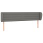 vidaXL Kopfteil mit Ohren Dunkelgrau 203x23x78/88 cm Stoff vidaXL Kopfteil mit Ohren Dunkelgrau 203x23x78/88 cm Stoff