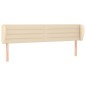 vidaXL Kopfteil mit Ohren Creme 203x23x78/88 cm Stoff