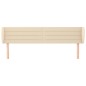 vidaXL Kopfteil mit Ohren Creme 203x23x78/88 cm Stoff