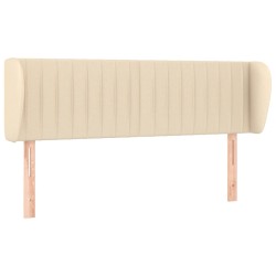vidaXL Kopfteil mit Ohren Creme 147x23x78/88 cm Stoff