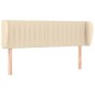 vidaXL Kopfteil mit Ohren Creme 147x23x78/88 cm Stoff vidaXL Kopfteil mit Ohren Creme 147x23x78/88 cm Stoff