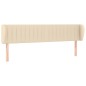 vidaXL Kopfteil mit Ohren Creme 163x23x78/88 cm Stoff