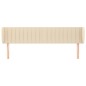 vidaXL Kopfteil mit Ohren Creme 163x23x78/88 cm Stoff