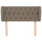 vidaXL Kopfteil mit Ohren Taupe 103x23x78/88 cm Stoff