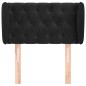 vidaXL Kopfteil mit Ohren Schwarz 83x23x78/88 cm Samt