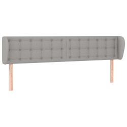vidaXL Kopfteil mit Ohren Hellgrau 163x23x78/88 cm Stoff