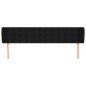 vidaXL Kopfteil mit Ohren Schwarz 203x23x78/88 cm Stoff vidaXL Kopfteil mit Ohren Schwarz 203x23x78/88 cm Stoff