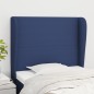 vidaXL Kopfteil mit Ohren Blau 83x23x118/128 cm Stoff vidaXL Kopfteil mit Ohren Blau 83x23x118/128 cm Stoff