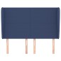 vidaXL Kopfteil mit Ohren Blau 147x23x118/128 cm Stoff