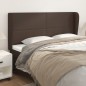 vidaXL Kopfteil mit Ohren Braun 203x23x118/128 cm Kunstleder vidaXL Kopfteil mit Ohren Braun 203x23x118/128 cm Kunstleder