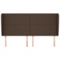 vidaXL Kopfteil mit Ohren Braun 203x23x118/128 cm Kunstleder vidaXL Kopfteil mit Ohren Braun 203x23x118/128 cm Kunstleder