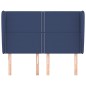 vidaXL Kopfteil mit Ohren Blau 147x23x118/128 cm Stoff