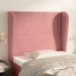vidaXL Kopfteil mit Ohren Rosa 93x23x118/128 cm Samt vidaXL Kopfteil mit Ohren Rosa 93x23x118/128 cm Samt