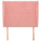 vidaXL Kopfteil mit Ohren Rosa 93x23x118/128 cm Samt vidaXL Kopfteil mit Ohren Rosa 93x23x118/128 cm Samt