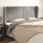 vidaXL Kopfteil mit Ohren Hellgrau 183x23x118/128 cm Samt vidaXL Kopfteil mit Ohren Hellgrau 183x23x118/128 cm Samt