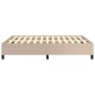 Bettgestell Cappuccino-Braun 140x190 cm Kunstleder Bettgestell Cappuccino-Braun 140x190 cm Kunstleder