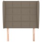 vidaXL Kopfteil mit Ohren Taupe 103x23x118/128 cm Stoff vidaXL Kopfteil mit Ohren Taupe 103x23x118/128 cm Stoff