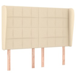 vidaXL Kopfteil mit Ohren Creme 147x23x118/128 cm Stoff