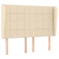 vidaXL Kopfteil mit Ohren Creme 147x23x118/128 cm Stoff
