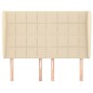 vidaXL Kopfteil mit Ohren Creme 147x23x118/128 cm Stoff