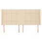 vidaXL Kopfteil mit Ohren Creme 163x23x118/128 cm Stoff