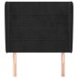 vidaXL Kopfteil mit Ohren Schwarz 103x23x118/128 cm Samt vidaXL Kopfteil mit Ohren Schwarz 103x23x118/128 cm Samt