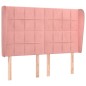 vidaXL Kopfteil mit Ohren Rosa 147x23x118/128 cm Samt