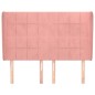 vidaXL Kopfteil mit Ohren Rosa 147x23x118/128 cm Samt