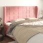 vidaXL Kopfteil mit Ohren Rosa 183x23x118/128 cm Samt vidaXL Kopfteil mit Ohren Rosa 183x23x118/128 cm Samt