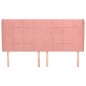 vidaXL Kopfteil mit Ohren Rosa 183x23x118/128 cm Samt vidaXL Kopfteil mit Ohren Rosa 183x23x118/128 cm Samt