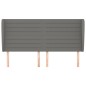 vidaXL Kopfteil mit Ohren Dunkelgrau 183x23x118/128 cm Stoff