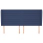 vidaXL Kopfteil mit Ohren Blau 203x23x118/128 cm Stoff
