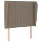 vidaXL Kopfteil mit Ohren Taupe 83x23x118/128 cm Stoff