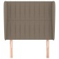 vidaXL Kopfteil mit Ohren Taupe 83x23x118/128 cm Stoff