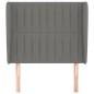 vidaXL Kopfteil mit Ohren Dunkelgrau 103x23x118/128 cm Stoff