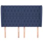 vidaXL Kopfteil mit Ohren Blau 163x23x118/128 cm Stoff vidaXL Kopfteil mit Ohren Blau 163x23x118/128 cm Stoff