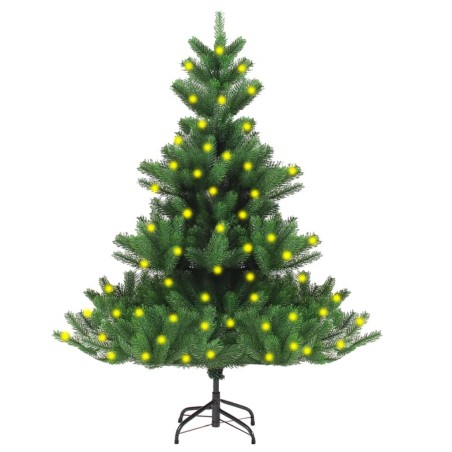 vidaXL Künstlicher Weihnachtsbaum Nordmann mit Beleuchtung Grün 120 cm