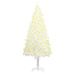 vidaXL Künstlicher Weihnachtsbaum mit Beleuchtung Weiß 240 cm