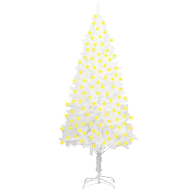 vidaXL Künstlicher Weihnachtsbaum mit Beleuchtung Weiß 240 cm vidaXL Künstlicher Weihnachtsbaum mit Beleuchtung Weiß 240 cm