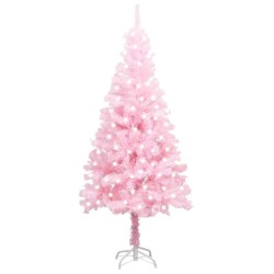 vidaXL Künstlicher Weihnachtsbaum mit Beleuchtung & Ständer Rosa 120cm