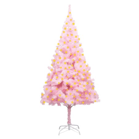 vidaXL Künstlicher Weihnachtsbaum mit Beleuchtung & Ständer Rosa 180cm