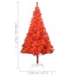 vidaXL Künstlicher Weihnachtsbaum mit Beleuchtung & Ständer Rot 240 cm vidaXL Künstlicher Weihnachtsbaum mit Beleuchtung & Ständer Rot 240 cm