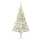 vidaXL Künstlicher Weihnachtsbaum Beleuchtung & Ständer Silber 210 cm vidaXL Künstlicher Weihnachtsbaum Beleuchtung & Ständer Silber 210 cm